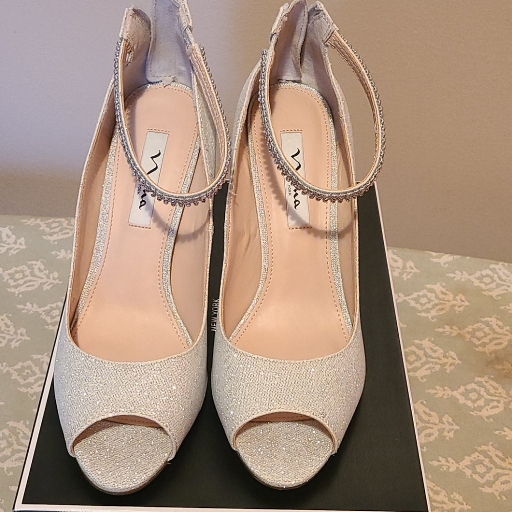 Nina silver shoes